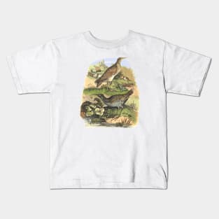 Birds on the landscape background Kids T-Shirt